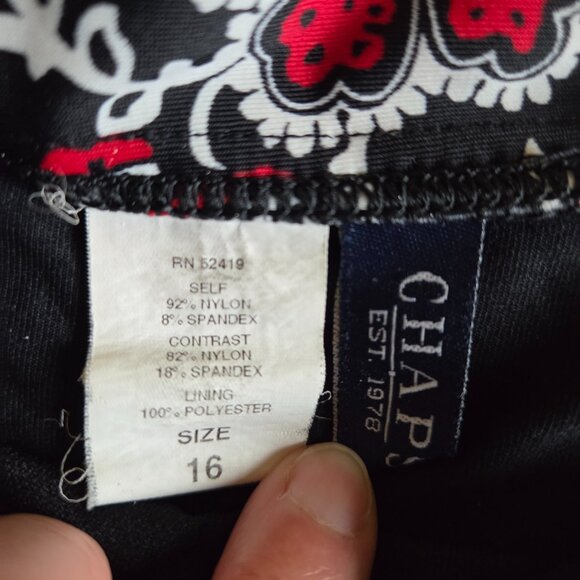 Red, Black, and White Bikini Bathing Suit Size 16 - Picture 2 of 2